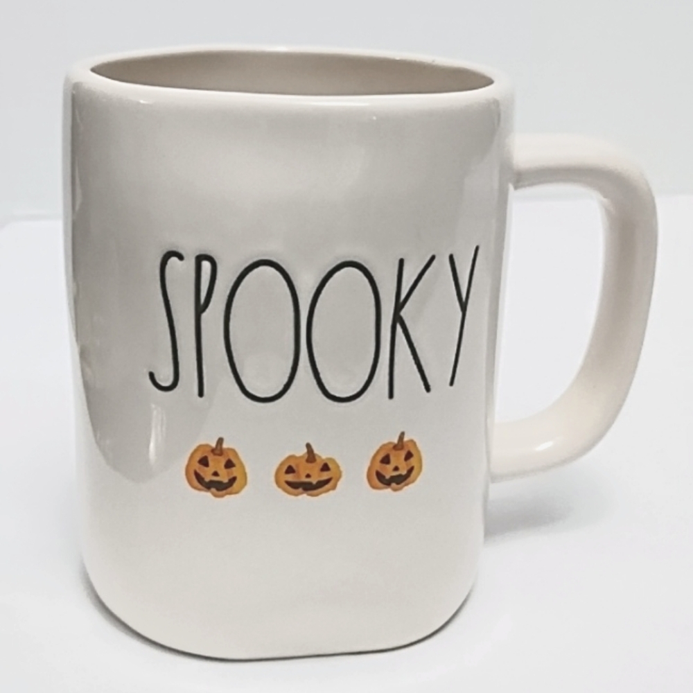 Rae Dunn Halloween Spooky Pumpkin  Ceramic Mug